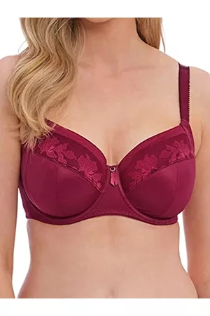 Fantasie Damen Bügel BHs - Damen Illusion Bügel seitlicher Unterstützung, BH mit voller Abdeckung, Beere, 75FF