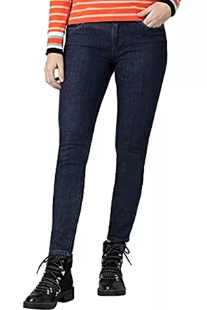 Timezone Damen Cropped Jeans - Damen Tight Aleenatz Freizeithose, Rinse Blue Wash, 26W 32L EU