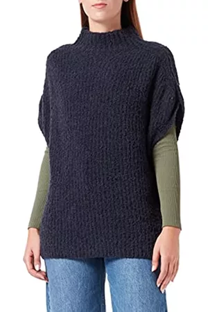 Bugatti Damen Strickpullover - Damen W9640-52318 Pullunder, Marine, XXL EU