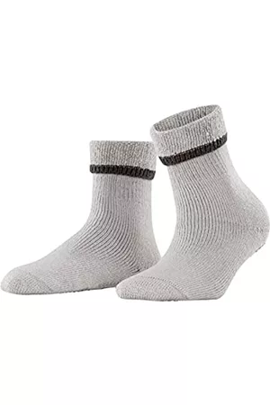 Falke Damen Schuhe mit Noppen - Damen Hausschuh-Socken Cuddle Pads W HP Baumwolle rutschhemmende Noppen 1 Paar, Grau (Silver 3290), 35-38