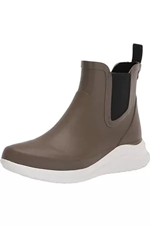 Chooka Damen Gummistiefel - Damen wasserdichte Bellevue Rain Chelsea mit Hybrid-Sport-Laufsohle Gummistiefel, Oliv/Blatt für Mich (Leaf It to Me), 38 EU
