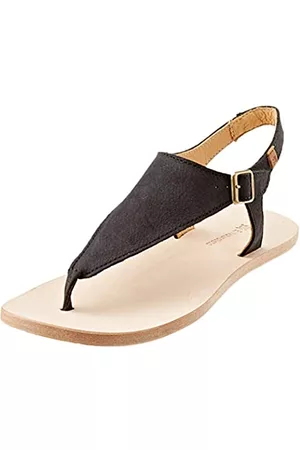 El Naturalista Damen Sandalen - Damen koratin Sandale, Schwarz, 38 EU