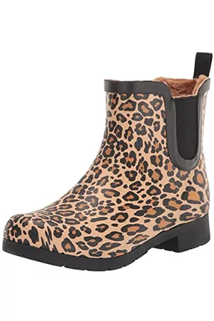 Chooka Damen wasserdichte Plüschstiefelette Chelsea Gummistiefel, Hellbraun, 42.5 EU