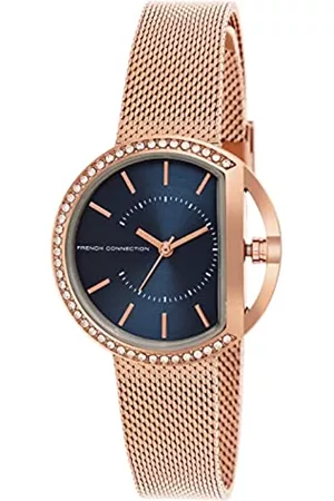 French Connection Damen Uhren - Analoge Armbanduhr für Damen, FCN00031D, gold