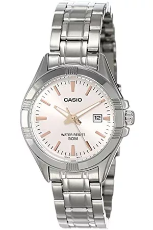 Casio Damen Uhren - #LTP1308D-4AV Women's Stainless Steel Analog Date Pink Dial Watch