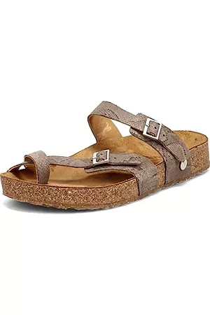 Haflinger Damen Sandalen - Women's, Hedda Sandal Taupe Snake 37 M