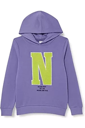 NAME IT Sweatshirts - Unisex NKNLYNN LS SWE Hood BRU Kapuzenpullover, Aster Purple, 158/164