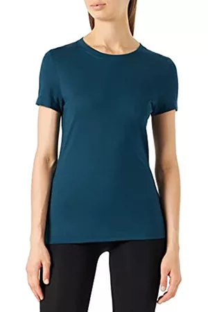 Smartwool Damen T-Shirts - Damen Women's Short Sleeve T-shirt Slim Fit Base Layer Top, Twilight Blue, L EU