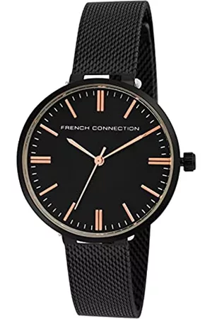 French Connection Damen Uhren - Analoge Armbanduhr für Damen, FCS002C, schwarz