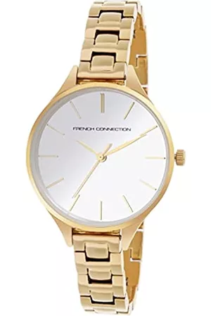 French Connection Damen Analoge Armbanduhr für Damen, FCS003B, gold