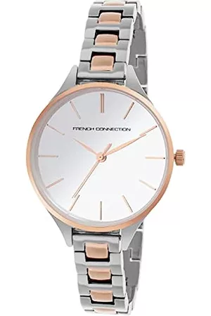 French Connection Damen Uhren - Analoge Armbanduhr für Damen, FCS003E, silber