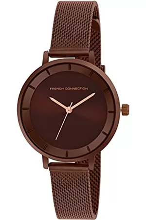French Connection Damen Analoge Armbanduhr f r Damen, FCN00016A, braun