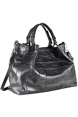 Alessandro Damen Handtaschen - XL Ledertasche McBarth mit Kroko Prägung 41cm x 31cm x 19cm
