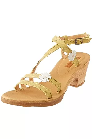 El Naturalista Damen Sandalen mit hohem Absatz - Damen Sylvan Sandale mit Absatz, Kräuter, 41 EU
