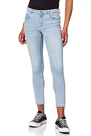 ONLY Damen Skinny Jeans - Damen Onldaisy Life Reg Push Up Sk Ank Pim Jeans, Light Blue Denim, 31W / 32L EU