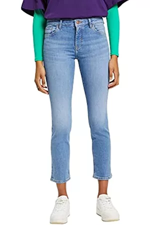 ESPRIT Damen Cropped Jeans - Cropped-Jeans mit mittelhohem Bund