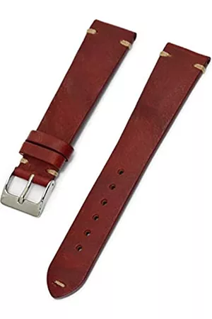 Cassis Damen Grenoble Uhrenarmband aus echtem Kalbsleder, wasserdicht, gefüttert, 19 mm, mit Werkzeug 19mm rot