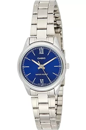 Casio Damen Uhren - LTP-V005D-2B2 Women's Standard Stainless Steel Midnight Blue Dial 3-Hand Analog Watch