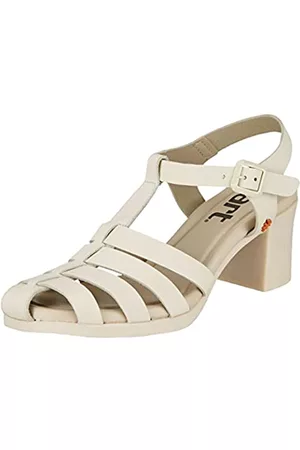 Art Damen Sandalen mit hohem Absatz - Damen Cannes Sandale mit Absatz, Cremefarben, 40 EU
