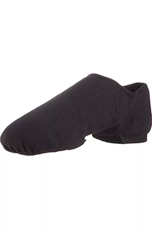 Bloch Dance Damen-Jazzschuh aus Segeltuch mit geteilter Sohle, schwarz, 37 EU