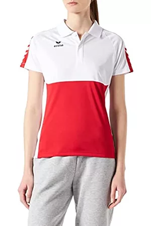 Erima Damen Shirts - Damen Six Wings Sport Polohemd, rot/weiß, 40