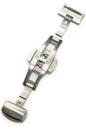 Cassis Damen Uhren - PBF D-Buckle Edelstahl Doppelfaltschließe Satin 12 mm mit Werkzeug, silber, 12mm, Modern