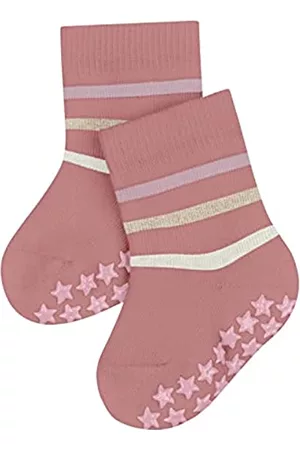 Falke Damen Schuhe mit Noppen - Unisex Baby Hausschuh-Socken Multi Stripe B HP Baumwolle rutschhemmende Noppen 1 Paar, Rot (Coralle 8808), 74-80