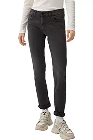 QS by s.Oliver Damen Slim Jeans - Women's Jeans-Hose, Slim Fit, Grey, 42/34