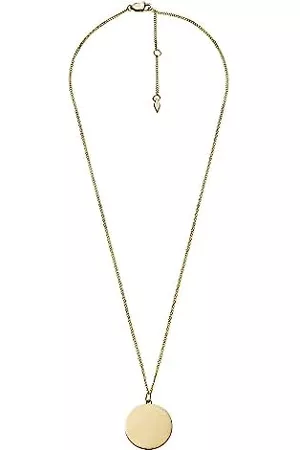 Fossil Damen Halsketten - Damenkette Drew Anhänger Edelstahl goldfarben, JF04385710