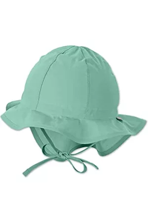 Sterntaler Hüte - Baby Unisex Flapper Baby Flapper - Sonnenhut Baby, Outdoor Hut, UV Hut Baby - aus Baumwolle mit Nackenschutz - mittelgrün, 51