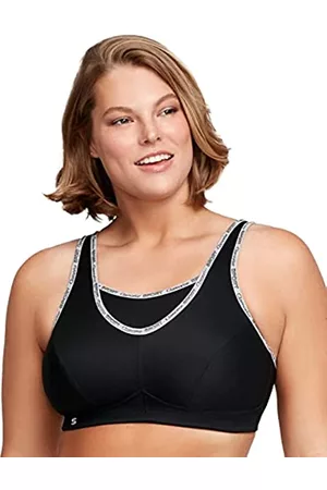 Glamorise Damen 1066 Sport-BH, Violett (Black), 80G (Herstellergröße: 36G)