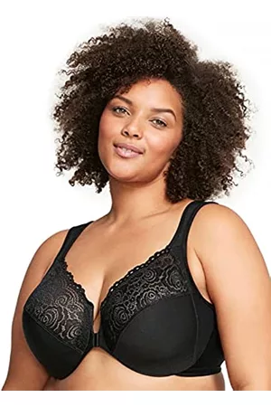 Glamorise Damen Wonderwire-vorderverschluss-bh BH, Schwarz, 75B EU