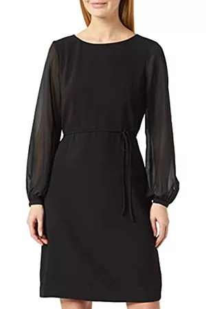 French Connection Damen Freizeitkleider - Damen Addinalla Ballonärmeln Lässiges Kleid, Schwarz, 38
