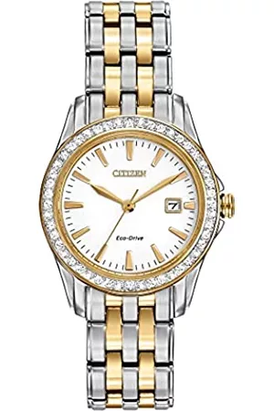 Citizen Damen Damen Analog Quarz Uhr mit Edelstahl Armband EW1908-59A