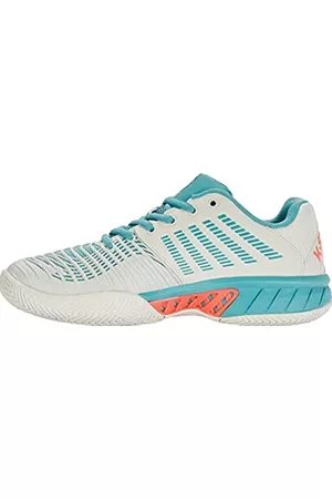 K-Swiss Damen Schuhe - Performance Damen Express Light 3 Tennis Shoe, Blanc de Blanc/Nile Blue/Desert Flower, 39.5 EU