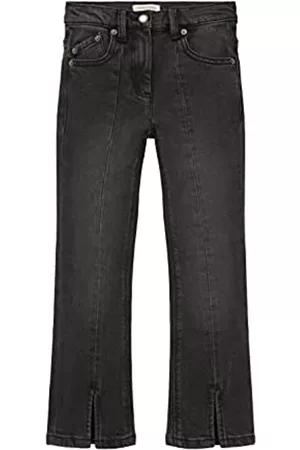 TOM TAILOR Mädchen Skinny Jeans - Mädchen Kinder Treggings Skinny Fit Jeans mit Schlitz 1033981, Schwarz, 128