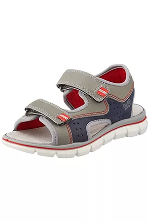 Primigi Mädchen Sandalen - Tevez Durchgängies Plateau Sandalen, Grigio-BLU, 31 EU