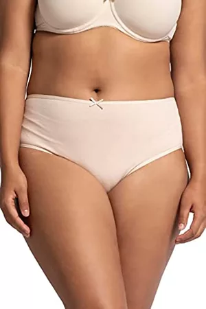 Ulla Popken Damen Slips - Damen Slip, 5-pakke basis Taillenslip, Mehrfarbig (Multicolor 90), 46 EU