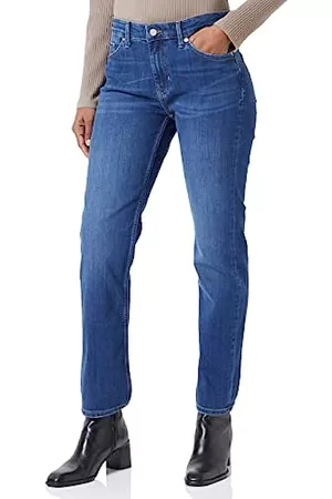 s.Oliver Damen Straight Jeans - Damen 2120779 Jeans Karolin Straight Fit, Blau, 38W / 32L EU