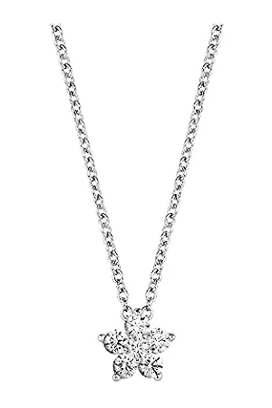 Amor Damen Halsketten - Kette mit Anhänger für Damen, Sterling Silber 925, Zirkonia Stern