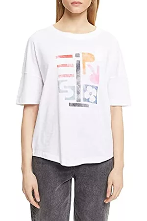 ESPRIT Damen Shirts - Baumwoll-T-Shirt mit geometrischem Print
