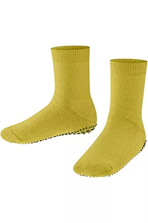 Falke Damen Schuhe mit Noppen - Unisex Kinder Hausschuh-Socken Catspads K HP Baumwolle Wolle rutschhemmende Noppen 1 Paar, Gelb (Fennel 1640), 35-38