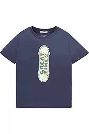 TOM TAILOR Jungen Shirts - Jungen Kinder T-Shirt mit Print 1035086, Blau, 116-122