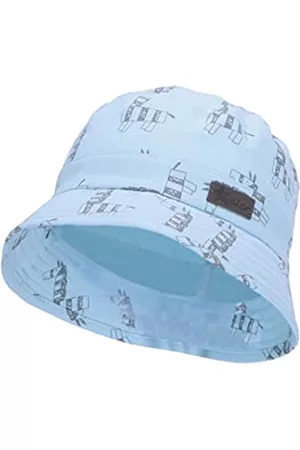 Sterntaler Baby Sonnenhüte - Baby Jungen Hut Baby Fischerhut Zebra - Baby Hut, Kopfbedeckung Baby Sommer, Sommerhut Baby - aus Baumwolle - hellblau, 51