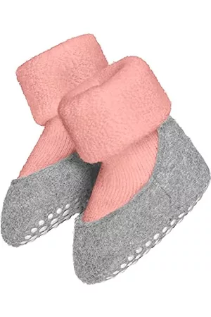 Falke Damen Schuhe mit Noppen - Unisex Baby Hausschuh-Socken Baby Cosyshoe B HP Schurwolle rutschhemmende Noppen 1 Paar, Rosa (Almond Blossom 8441), 19-20