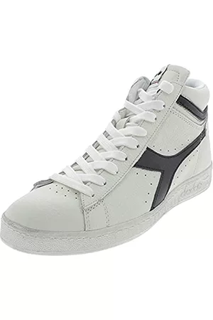 Diadora Sneakers - Unisex Game L High Waxed Hohe Sneaker, Weiß White Black, 46 EU