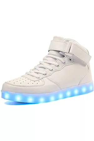 Voovix Leuchtschuhe - Unisex LED Schuhe Light Up Schuhe High Top für Damen Herren