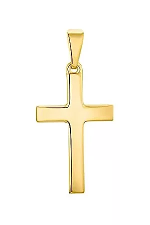 Amor Halsketten - Motivanhänger Unisex Damen Herren Anhänger, 2,5 cm, Gold, Kreuz, Kommt in Schmuck Geschenk Box, 2013412
