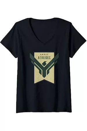 Dune Damen Shirts - House Atreides Emblem T-Shirt mit V-Ausschnitt