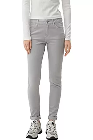 QS by s.Oliver Damen Cropped Jeans - Women's Jeans-Hose, lang, Grey, 44/30